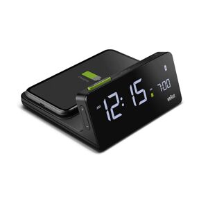 Braun Επιτραπέζιο Ψηφιακό Ρολόι - Ξυπνητήρι με LCD Οθόνη και Θέση Ασύρματης Φόρτισης για Smartphones Braun BC21BEU 100428