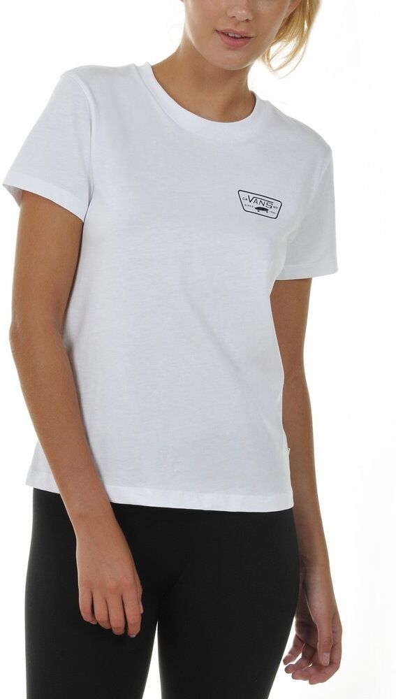 vans γυναικείο t-shirt full patch crew  - white-blak