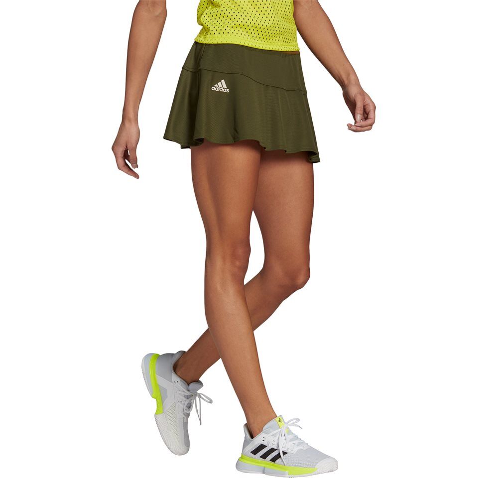 adidas γυναικεία φούστα τένις heat.rdy primeblue match skort  - olive