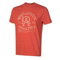 russell athletic t-shirt distressed track field  - appricot