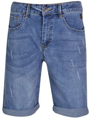 basehit ανδρική βερμούδα stretch denim  - lt blue