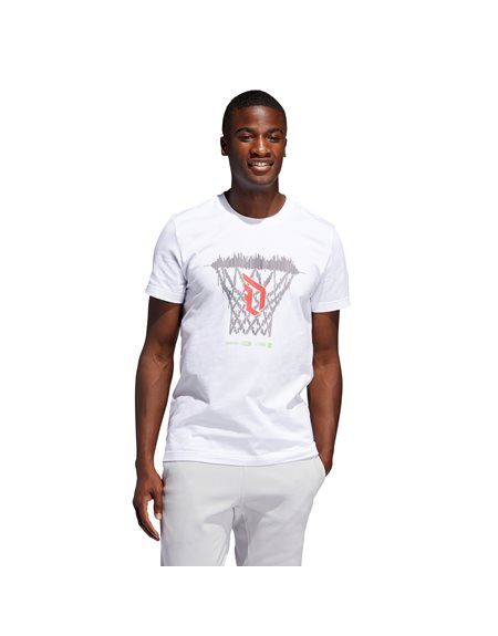 adidas t-shirt dame logo  - white