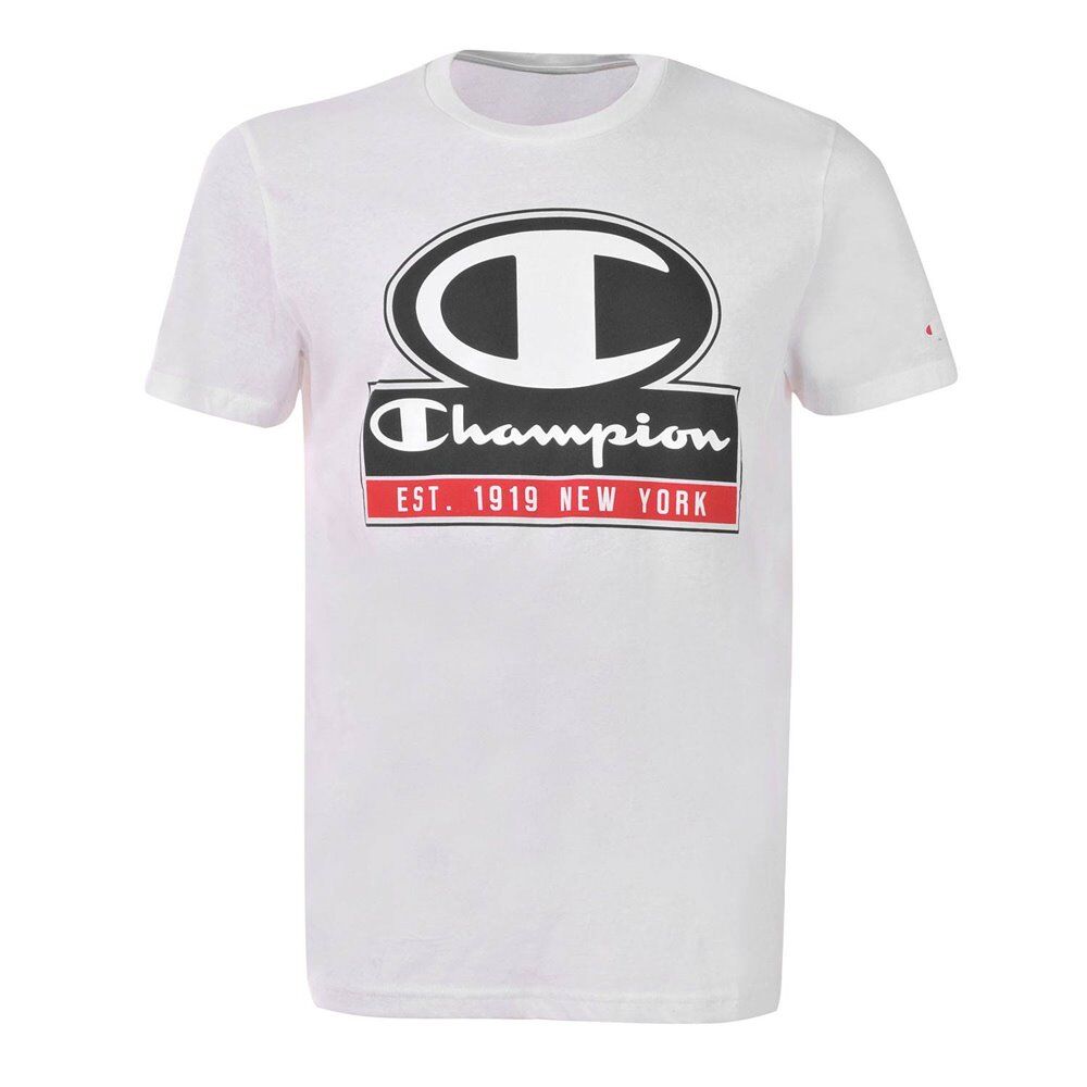 champion ανδρικό t-shirt graphic c logo  - white-blak