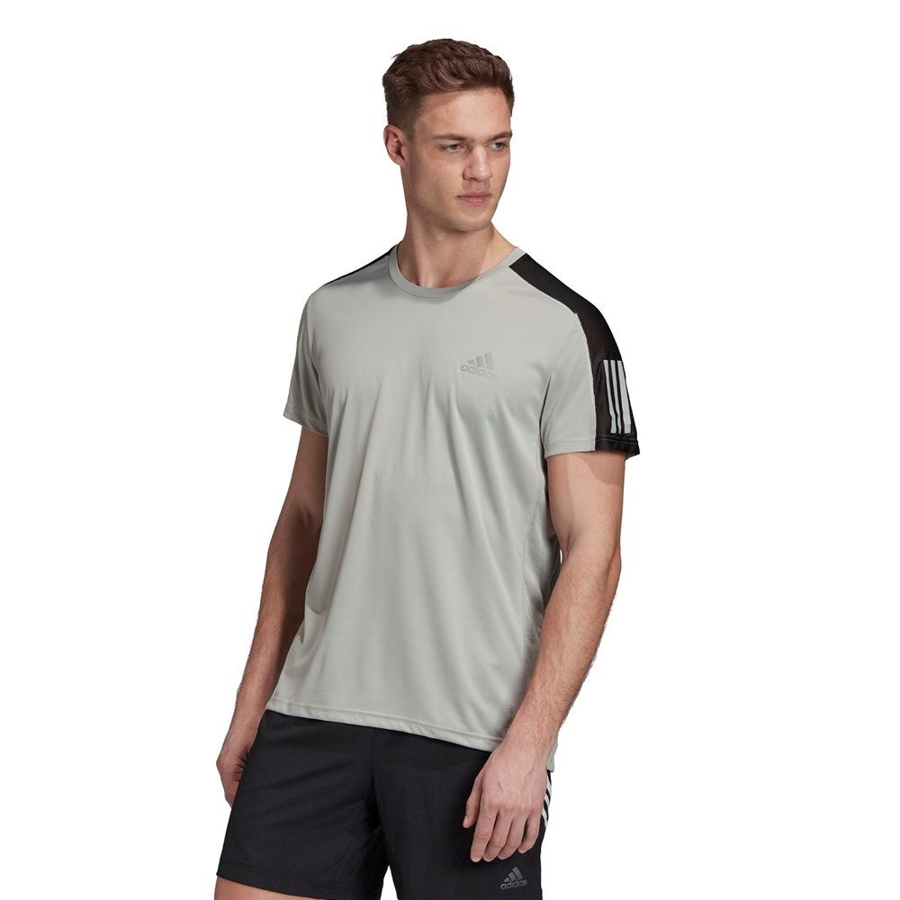 adidas ανδρικό t-shirt own the run  - grey
