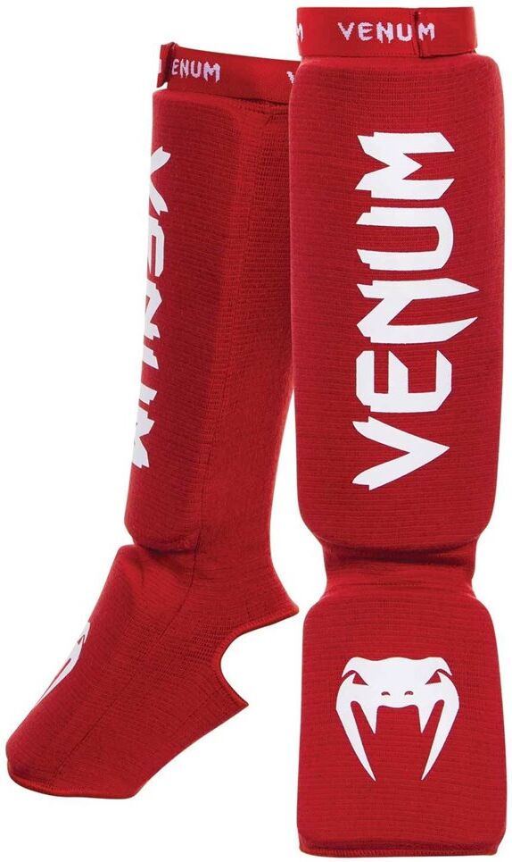 venum kontact shinguards  insteps  - red