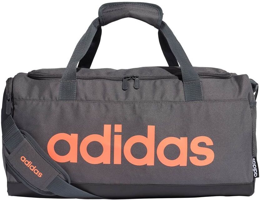 adidas τσάντα σάκος linear logo duffel bag s  - grey-black