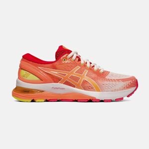 asics γυναικεία παπούτσια για τρέξιμο gel-nimbus 21  - white-pink