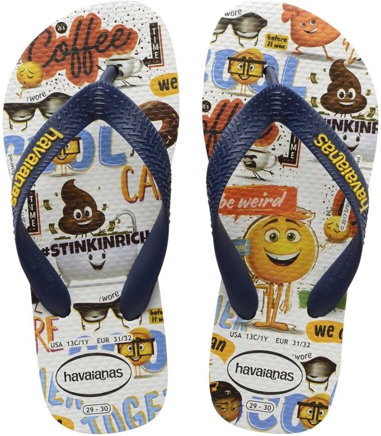 havaianas kids emoji movie  - white-blue