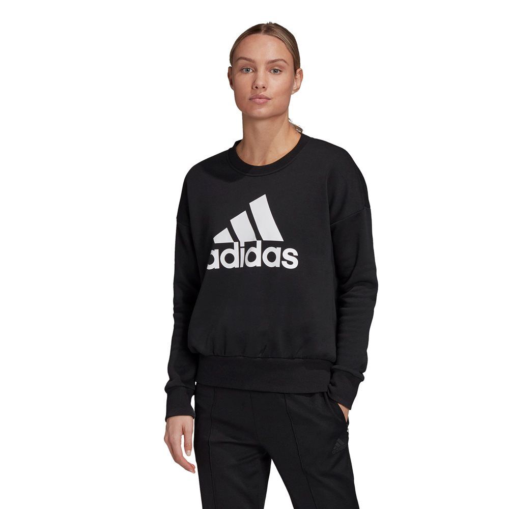 adidas γυναικείο φούτερ  crew sweatshirt  - black-whit