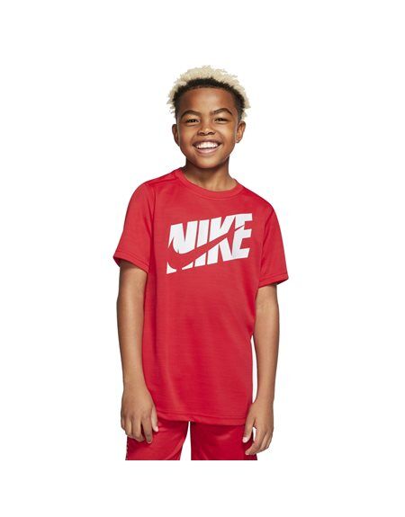 nike παιδικό τ-shirt hbr+ perf  - red-white