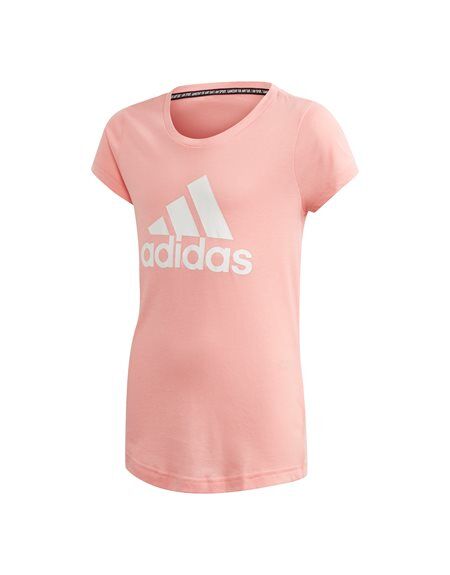 adidas παιδικό t-shirt must haves badge of sport  - pink-white