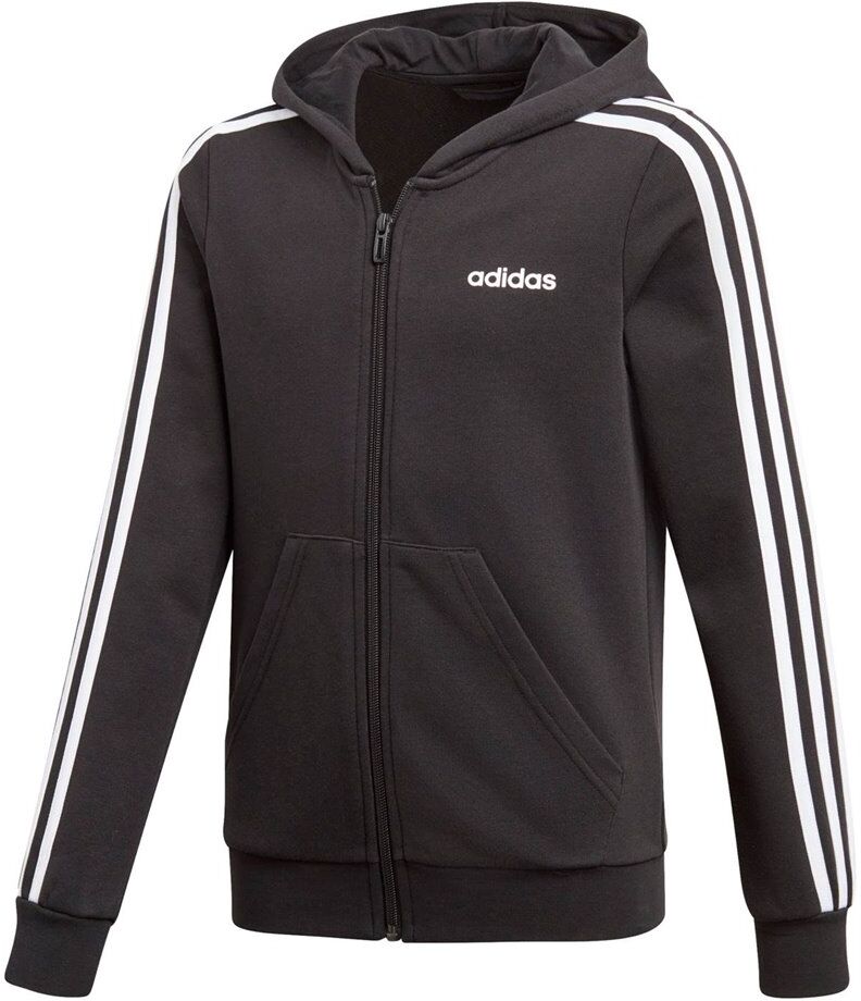 adidas παιδική ζακέτα essentials 3-stripes hoodie  - black