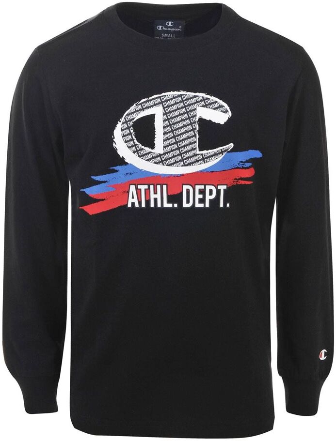 champion παιδική μπλούζα long sleeve  - black