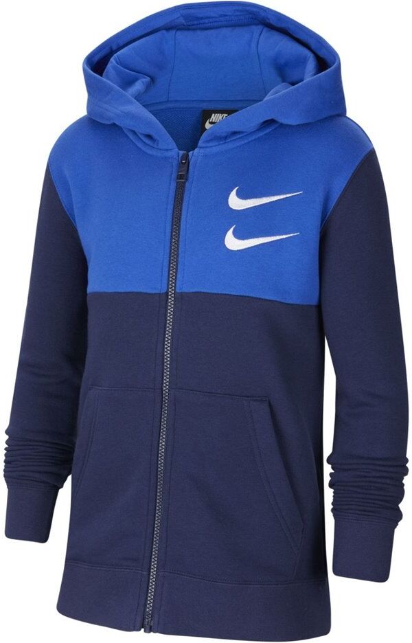 nike παιδική ζακέτα sportswear swoosh  - blue-white