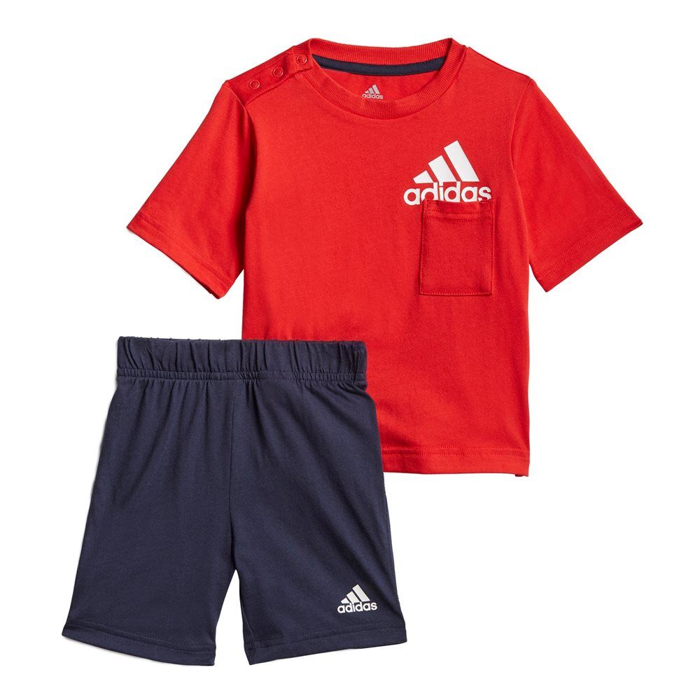 adidas βρεφικό σετ badge of sport summer  - red-white