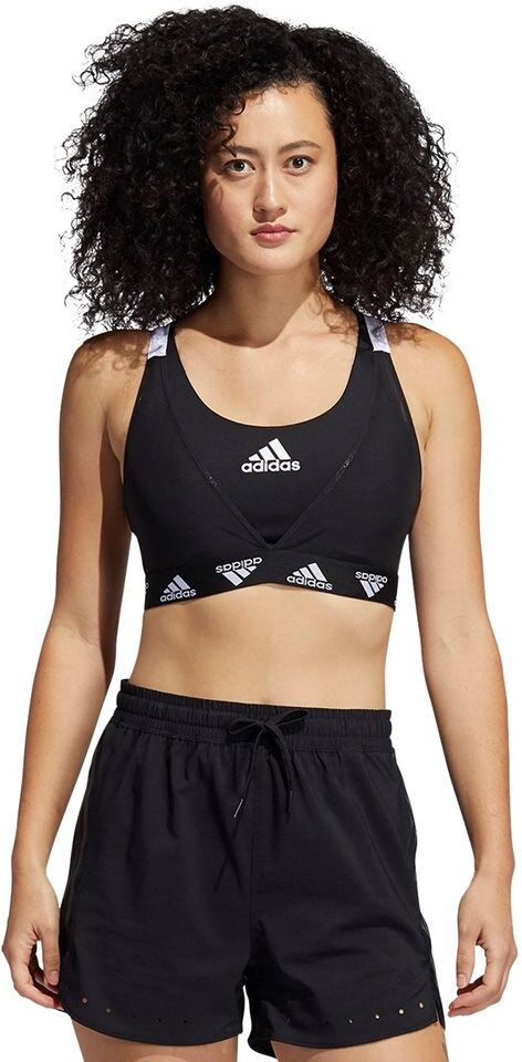 adidas γυναικείο μπουστάκι circuit medium-support  - black-whit