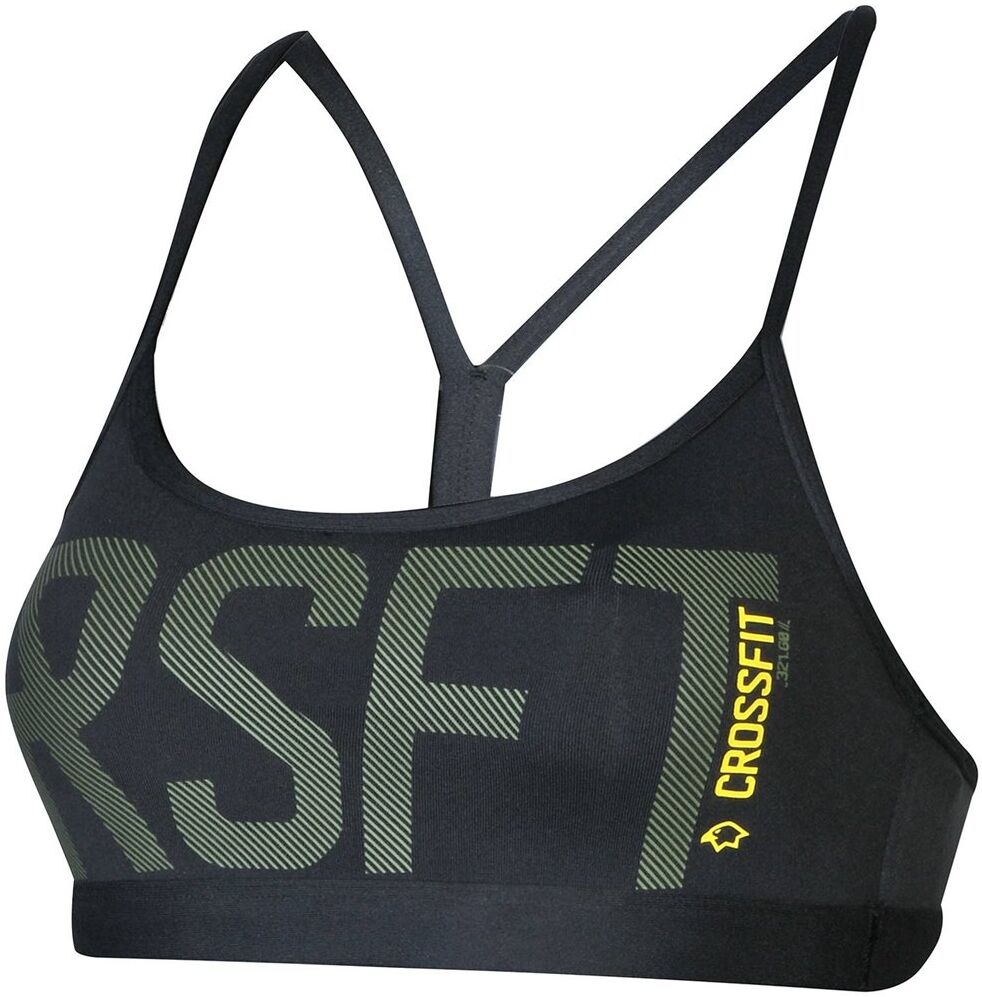 reebok rcf skinny bra grap  - black-yell