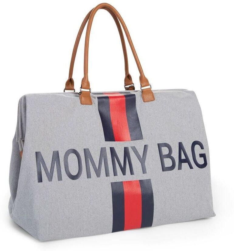 CHILDHOME Τσάντα Αλλαγής Childhome Mommy Bag Big Grey Stripes Red/Blue