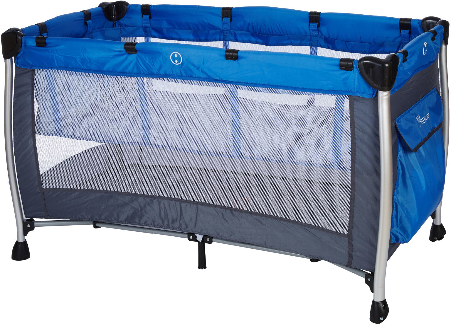 BABY ADVENTURE Παρκοκρέβατο 2 Θέσεων HOLIDAY ALUMINIUM Blue Grey 60*120cm