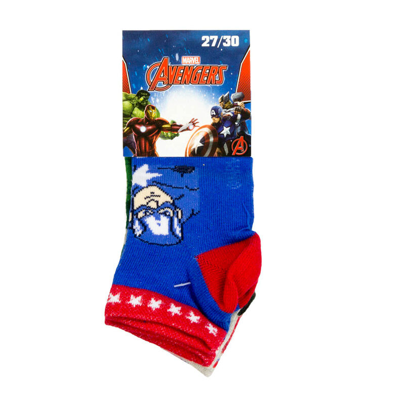 Disney Σετ Παιδικές Κάλτσες 3 Ζευγάρια Pack 1 Avengers Disney QE4726