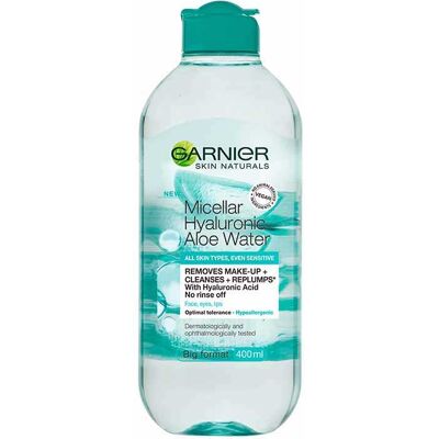 Garnier Νερό Καθαρισμού Micellaire Με Υαλουρονικό Οξύ Και Αλόη 400ml Garnier Νερό Καθαρισμού Micellaire Με Υαλουρονικό Οξύ Και Αλόη 400ml