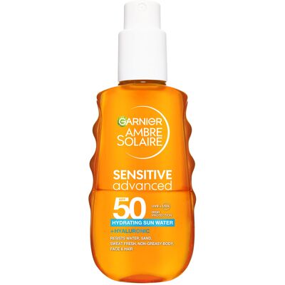 GARNIER AMBRE SOLAIRE SENSITIVE ADVANCED ΕΝΥΔΑΤΙΚΟ ΑΝΤΗΛΙΑΚΟ ΝΕΡΟ SPF50 150ml GARNIER AMBRE SOLAIRE SENSITIVE ADVANCED ΕΝΥΔΑΤΙΚΟ ΑΝΤΗΛΙΑΚΟ ΝΕΡΟ SPF50 150ml
