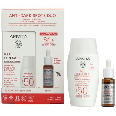 APIVITA DUO ΚΑΤΑ ΤΩΝ ΠΑΝΑΔΩΝ BEE SUN SAFE DAILY AGE REPAIR SPF50+ APIVITA DUO ΚΑΤΑ ΤΩΝ ΠΑΝΑΔΩΝ BEE SUN SAFE DAILY AGE REPAIR SPF50+