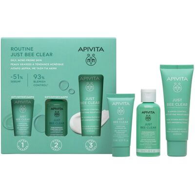 Apivita Just Bee Clear Rotina - Σετ περιποίησης δέρματος Apivita Just Bee Clear Rotina - Σετ περιποίησης δέρματος