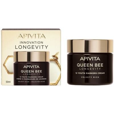 APIVITA QUEEN BEE LONGEVITY 12 YEARS MARKERS VELVETY RICH CREAM 50ml APIVITA QUEEN BEE LONGEVITY 12 YEARS MARKERS VELVETY RICH CREAM 50ml