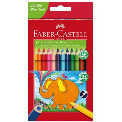 Faber-Castell ξυλομπογιές jumbo σετ 12 χρώματα - 077116501/ Faber-Castell ξυλομπογιές jumbo σετ 12 χρώματα - 077116501/