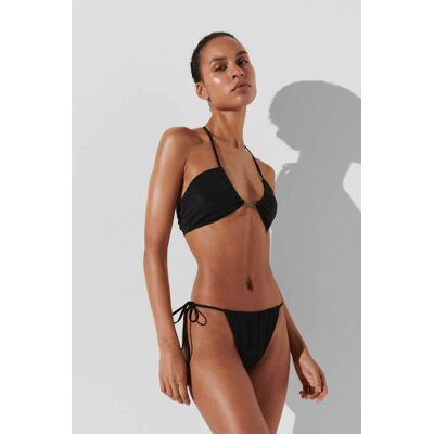 Karl Lagerfeld γυναικείο μαγιό μπικίνι σλιπ "Karl Signature Shiny String" - 241W2210 Μαύρο M Karl Lagerfeld γυναικείο μαγιό μπικίνι σλιπ "Karl Signature Shiny String" - 241W2210 Μαύρο M