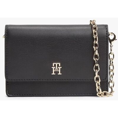 Tommy Hilfiger γυναικείο τσαντάκι ώμου με αλυσίδα και μεταλλικό μονόγραμμα - AW0AW18248 Μαύρο ONE SIZE Tommy Hilfiger γυναικείο τσαντάκι ώμου με αλυσίδα και μεταλλικό μονόγραμμα - AW0AW18248 Μαύρο ONE SIZE