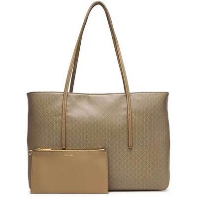 Calvin Klein Jeans γυναικεία τσάντα tote με all-over logo print - LV04F3266G Μπεζ ONE SIZE Calvin Klein Jeans γυναικεία τσάντα tote με all-over logo print - LV04F3266G Μπεζ ONE SIZE
