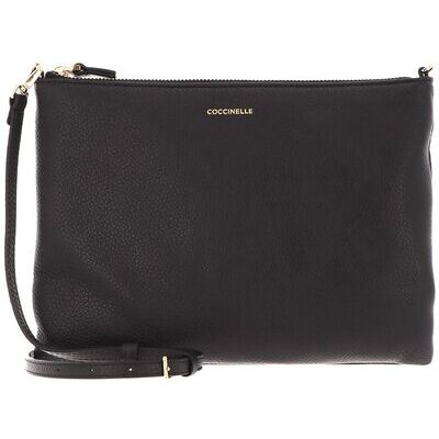 Coccinelle γυναικεία δερμάτινη τσάντα crossbody μονόχρωμη με logo print - E5MMA-55F401 Μαύρο ONE SIZE Coccinelle γυναικεία δερμάτινη τσάντα crossbody μονόχρωμη με logo print - E5MMA-55F401 Μαύρο ONE SIZE