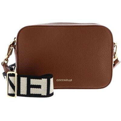 Coccinelle γυναικεία δερμάτινη τσάντα crossbody με μεταλλικό λογότυπο "Tebe" - E5MN5-55I101 Καφέ ONE SIZE Coccinelle γυναικεία δερμάτινη τσάντα crossbody με μεταλλικό λογότυπο "Tebe" - E5MN5-55I101 Καφέ ONE SIZE