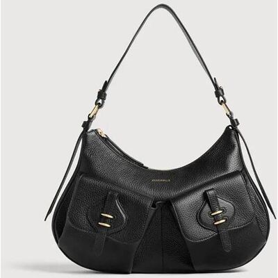 Coccinelle γυναικεία δερμάτινη τσάντα ώμου "Mavery Pocket Medium" - E1VGK-120101 Μαύρο ONE SIZE Coccinelle γυναικεία δερμάτινη τσάντα ώμου "Mavery Pocket Medium" - E1VGK-120101 Μαύρο ONE SIZE
