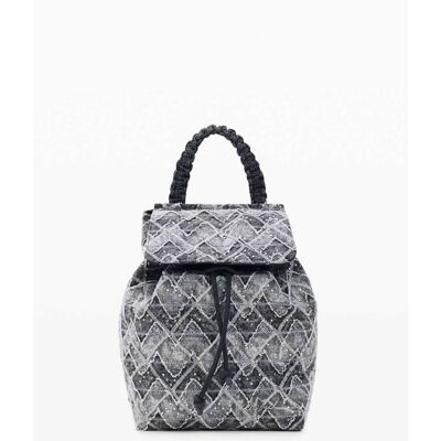 Desigual γυναικείο denim backpack με all-over print "Radio Luena" - 26SAKD06 Γκρι ONE SIZE Desigual γυναικείο denim backpack με all-over print "Radio Luena" - 26SAKD06 Γκρι ONE SIZE