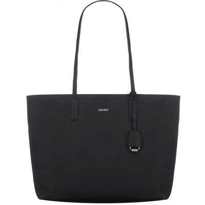 DKNY γυναικεία τσάντα ώμου tote με μεταλλικό λογότυπο "Saige" - R44AYI42 Μαύρο ONE SIZE DKNY γυναικεία τσάντα ώμου tote με μεταλλικό λογότυπο "Saige" - R44AYI42 Μαύρο ONE SIZE