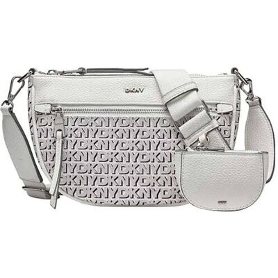 DKNY γυναικεία τσάντα crossbody με all-over logo print "Zoie" - R41E5D01 Υπόλευκο ONE SIZE DKNY γυναικεία τσάντα crossbody με all-over logo print "Zoie" - R41E5D01 Υπόλευκο ONE SIZE