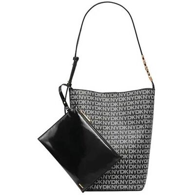 DKNY γυναικεία τσάντα bucket με all-over logo print "Avril" - R52J5J29 Ασπρόμαυρο ONE SIZE DKNY γυναικεία τσάντα bucket με all-over logo print "Avril" - R52J5J29 Ασπρόμαυρο ONE SIZE
