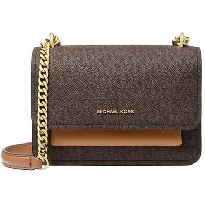 Michael Kors γυναικεία τσάντα crossbody/ώμου με all-over monogram και μεταλλικό λογότυπο "Claire" - 32R5GC7C1B Καφέ ONE SIZE Michael Kors γυναικεία τσάντα crossbody/ώμου με all-over monogram και μεταλλικό λογότυπο "Claire" - 32R5GC7C1B Καφέ ONE SIZE