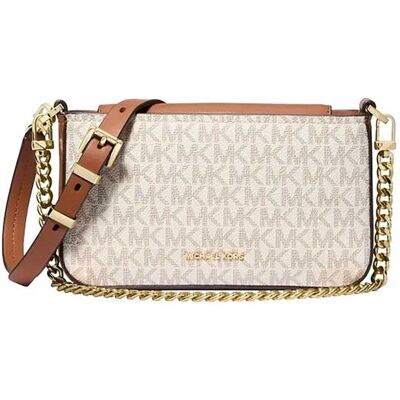 Michael Kors γυναικεία τσάντα crossbody με all-over monogram και μεταλλικό λογότυπο "Bryant Signature" - 32S5GYTU0B Εκρού ONE SIZE Michael Kors γυναικεία τσάντα crossbody με all-over monogram και μεταλλικό λογότυπο "Bryant Signature" - 32S5GYTU0B Εκρού ONE SIZE