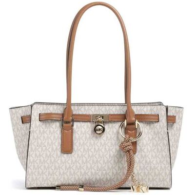 Michael Kors γυναικεία δερμάτινη τσάντα ώμου με all-over monogram "Hamilton Small" - 30F5GNXT0B Εκρού ONE SIZE Michael Kors γυναικεία δερμάτινη τσάντα ώμου με all-over monogram "Hamilton Small" - 30F5GNXT0B Εκρού ONE SIZE