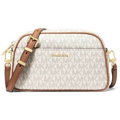 Michael Kors γυναικεία τσάντα crossbody με all-over monogram και μεταλλικό λογότυπο "Nessa" - 32F5GJ6C5B Εκρού ONE SIZE Michael Kors γυναικεία τσάντα crossbody με all-over monogram και μεταλλικό λογότυπο "Nessa" - 32F5GJ6C5B Εκρού ONE SIZE