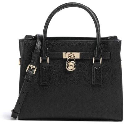 Michael Kors γυναικεία δερμάτινη τσάντα χειρός "Hamilton Moderne Small" - 30T6GNXS1L Μαύρο ONE SIZE Michael Kors γυναικεία δερμάτινη τσάντα χειρός "Hamilton Moderne Small" - 30T6GNXS1L Μαύρο ONE SIZE