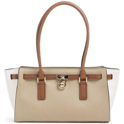 Michael Kors γυναικεία δερμάτινη τσάντα ώμου "Hamilton Moderne Small" - 30T6GNXT0T Μπεζ ONE SIZE Michael Kors γυναικεία δερμάτινη τσάντα ώμου "Hamilton Moderne Small" - 30T6GNXT0T Μπεζ ONE SIZE