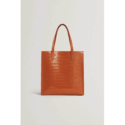 Ted Baker γυναικεία τσάντα ώμου με κροκό σχέδιο "Wenella" - 282817 Καφέ Ανοιχτό ONE SIZE Ted Baker γυναικεία τσάντα ώμου με κροκό σχέδιο "Wenella" - 282817 Καφέ Ανοιχτό ONE SIZE