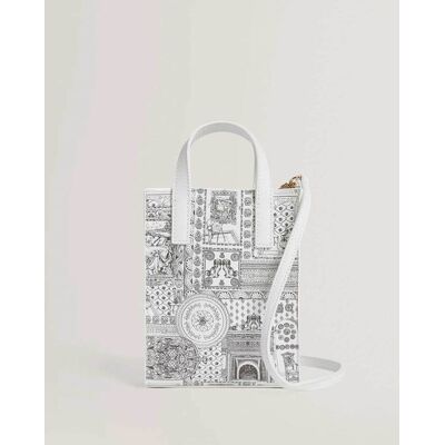 Ted Baker γυναικεία τσάντα χειρός με print "Wickcon Mini" - 285553 Λευκό ONE SIZE Ted Baker γυναικεία τσάντα χειρός με print "Wickcon Mini" - 285553 Λευκό ONE SIZE