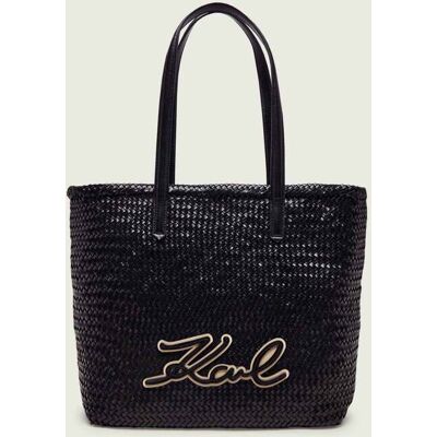 Karl Lagerfeld γυναικεία δερμάτινη τσάντα tote "Signature Medium" - B2W30205 Μαύρο ONE SIZE Karl Lagerfeld γυναικεία δερμάτινη τσάντα tote "Signature Medium" - B2W30205 Μαύρο ONE SIZE
