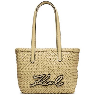Karl Lagerfeld γυναικεία δερμάτινη τσάντα tote "Signature Small" - B2W30206 Μπεζ ONE SIZE Karl Lagerfeld γυναικεία δερμάτινη τσάντα tote "Signature Small" - B2W30206 Μπεζ ONE SIZE